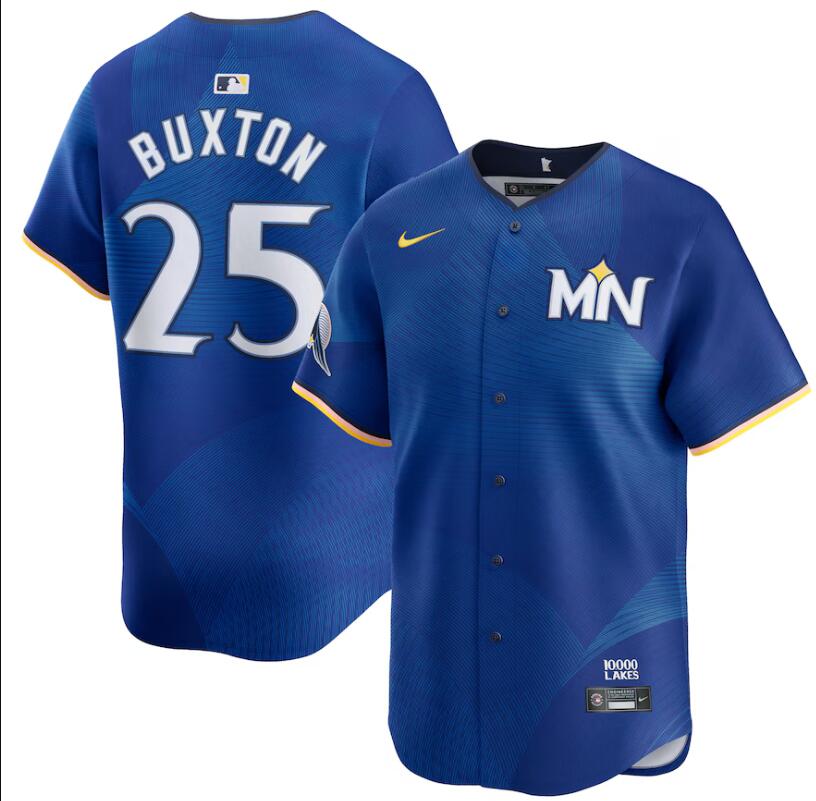 Men Nike Minnesota Twins #25 Byron Buxton Royal 2024 City Connect Limited MLB Jersey